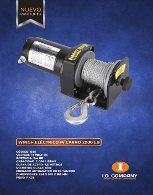 1926 Winch Eléctrico Para Carro 2000lbs - Imagen 5