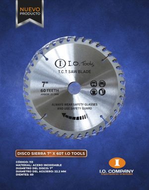 113 Disco Sierra 7x60 I.O Tools - Imagen 2